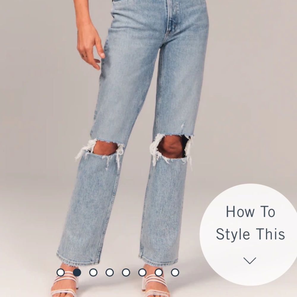 90’s Ultra High Rise Straight Jeans from Abercrombie